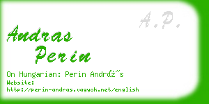 andras perin business card